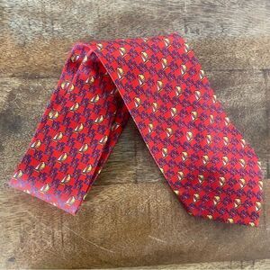 Richel silk neck tie with sailboats